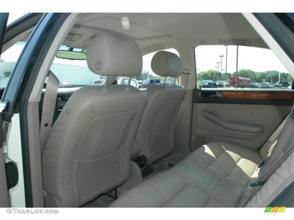 1999 A6 2.8 quattro Sedan - Casablanca White / Melange Beige photo #9