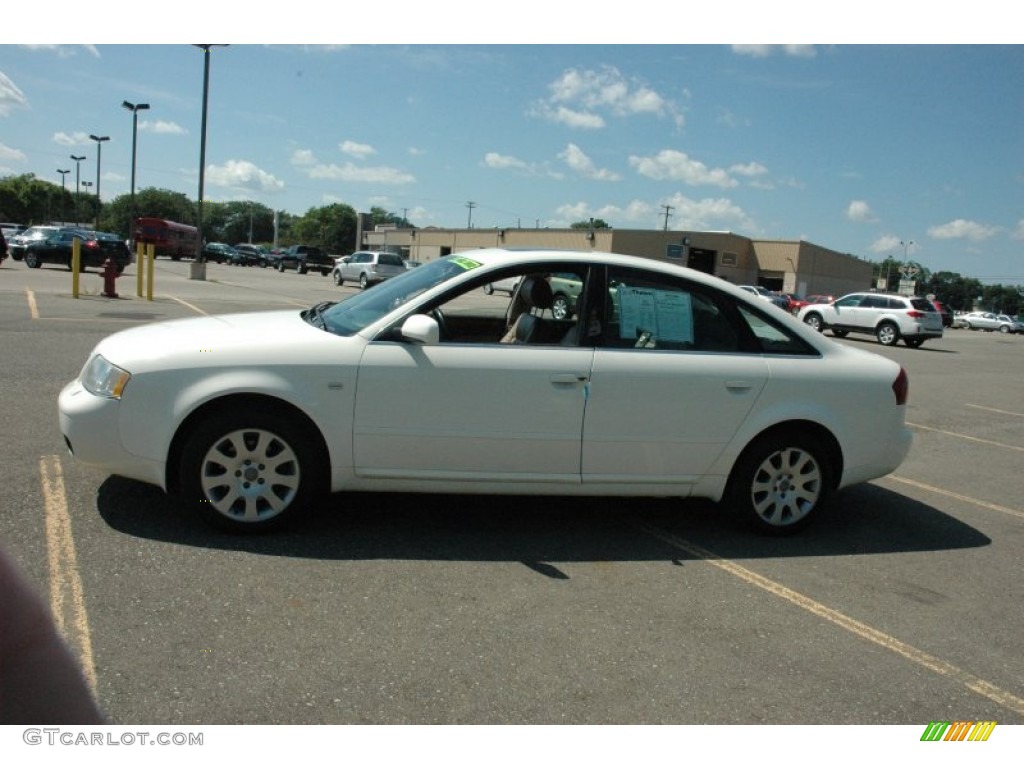 1999 A6 2.8 quattro Sedan - Casablanca White / Melange Beige photo #14