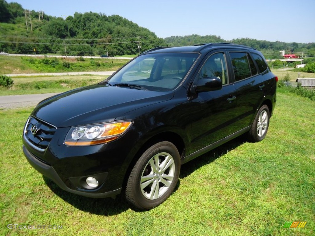 Phantom Black Metallic 2011 Hyundai Santa Fe Limited AWD Exterior Photo #52433666