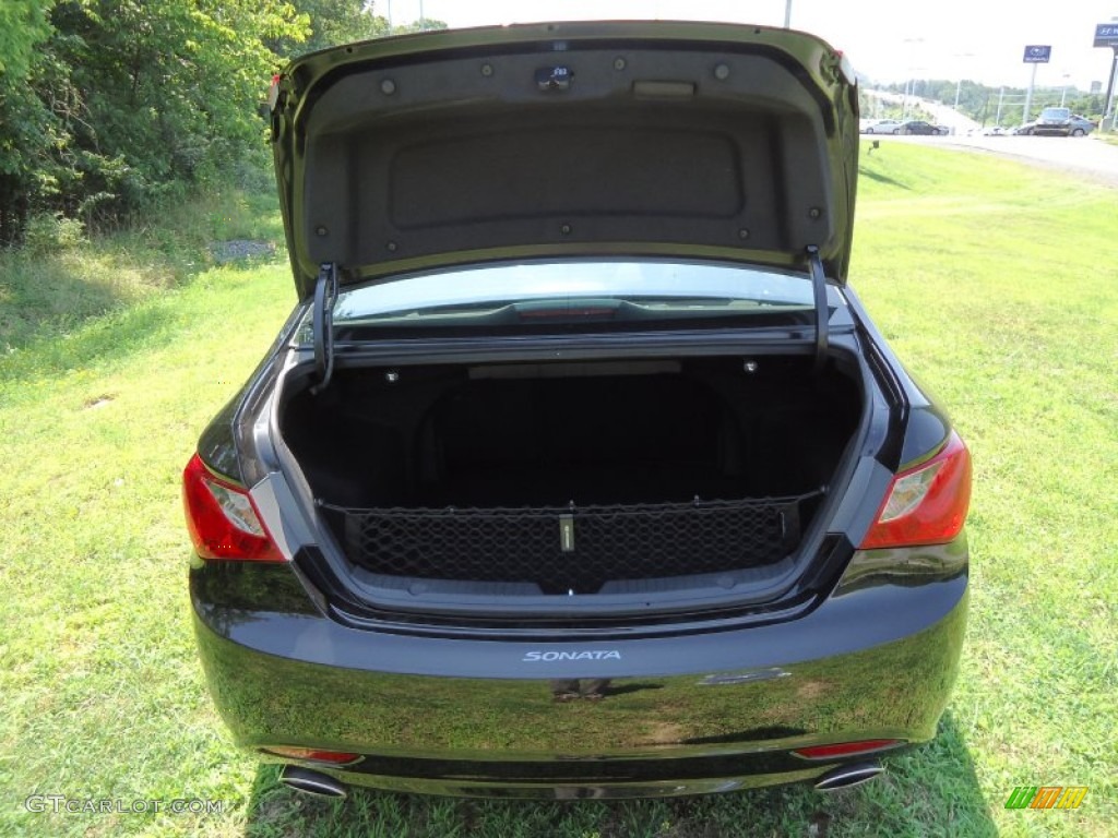 2011 Sonata SE 2.0T - Midnight Black / Black photo #10