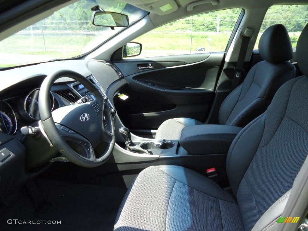2011 Sonata SE 2.0T - Midnight Black / Black photo #12