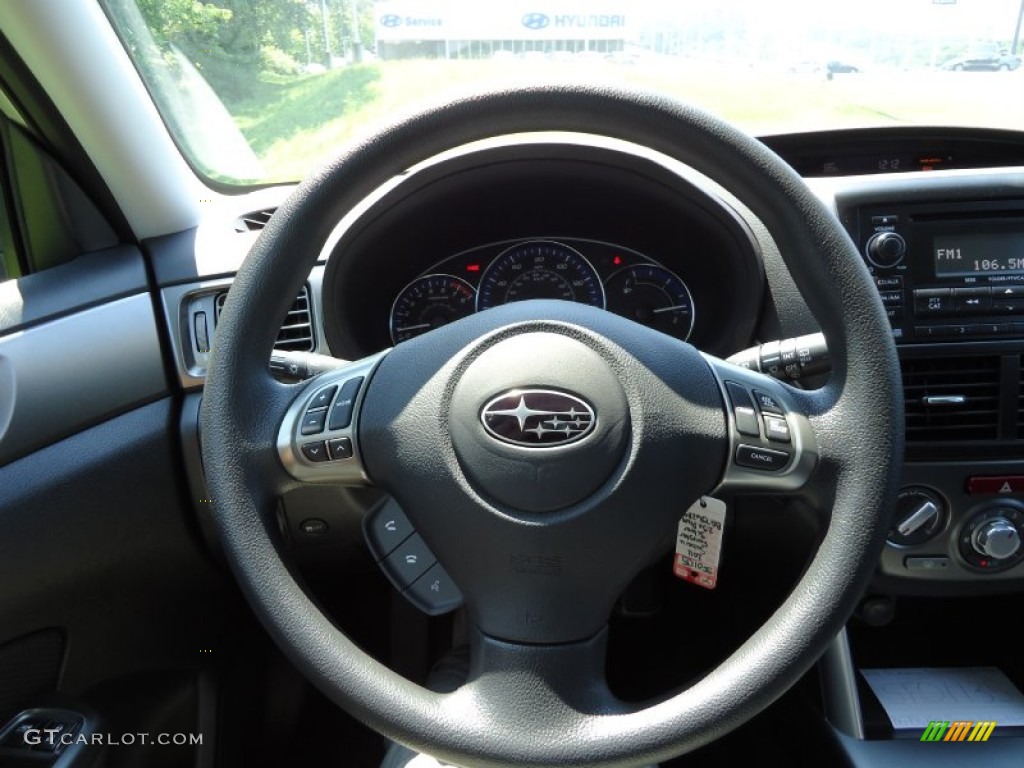 2011 Subaru Forester 2.5 X Premium Black Steering Wheel Photo #52435235