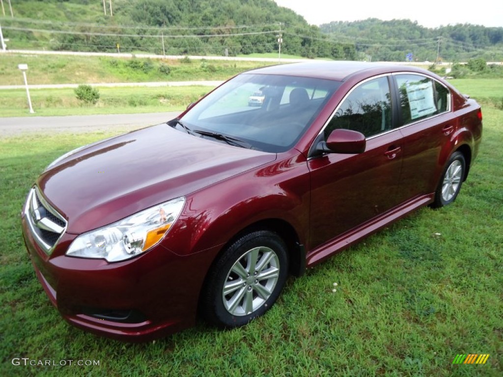 2011 Legacy 2.5i Premium - Ruby Red Pearl / Off-Black photo #7