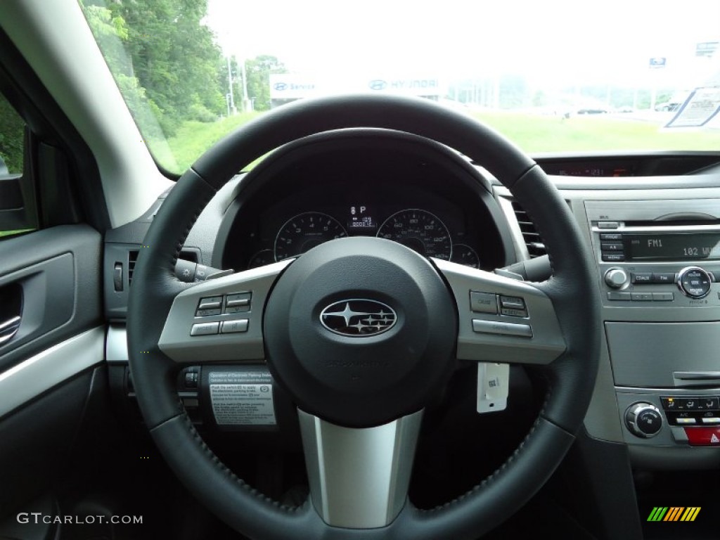 2011 Subaru Legacy 2.5i Premium Off-Black Steering Wheel Photo #52435711
