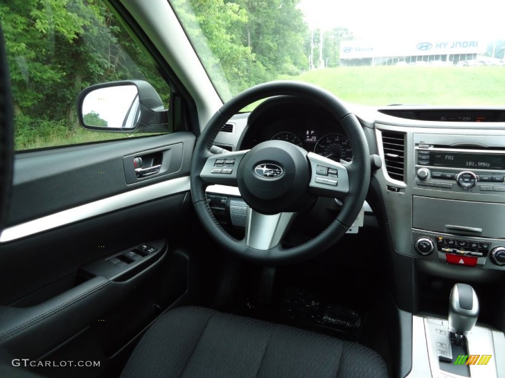 2011 Subaru Legacy 2.5i Premium Off-Black Steering Wheel Photo #52435753
