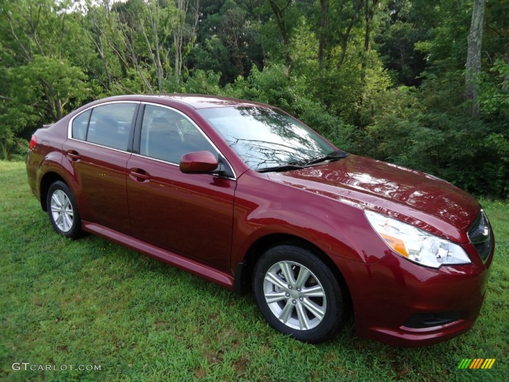 2011 Legacy 2.5i Premium - Ruby Red Pearl / Off-Black photo #1