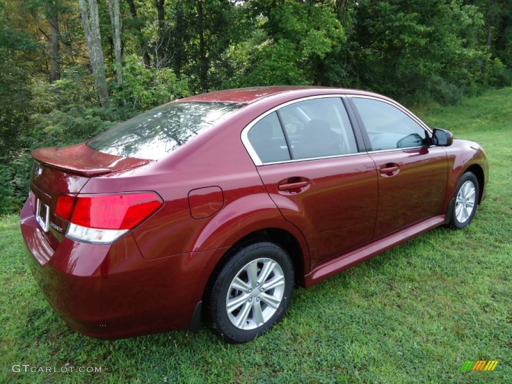 2011 Legacy 2.5i Premium - Ruby Red Pearl / Off-Black photo #3