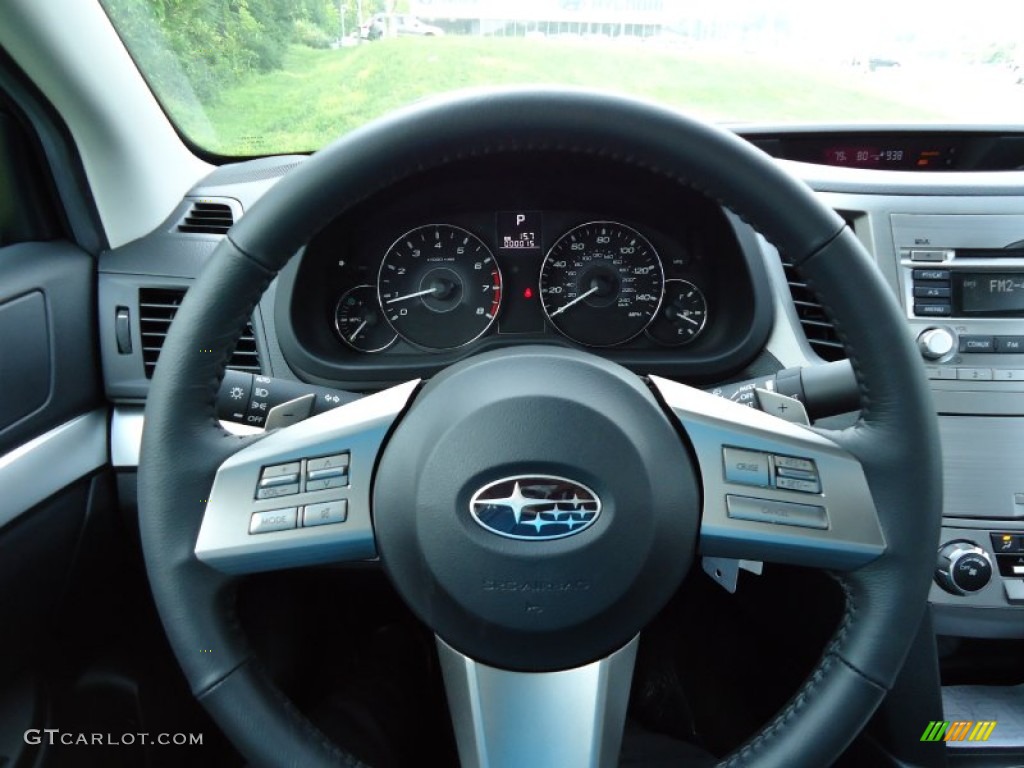 2011 Subaru Legacy 2.5i Premium Off-Black Steering Wheel Photo #52435998