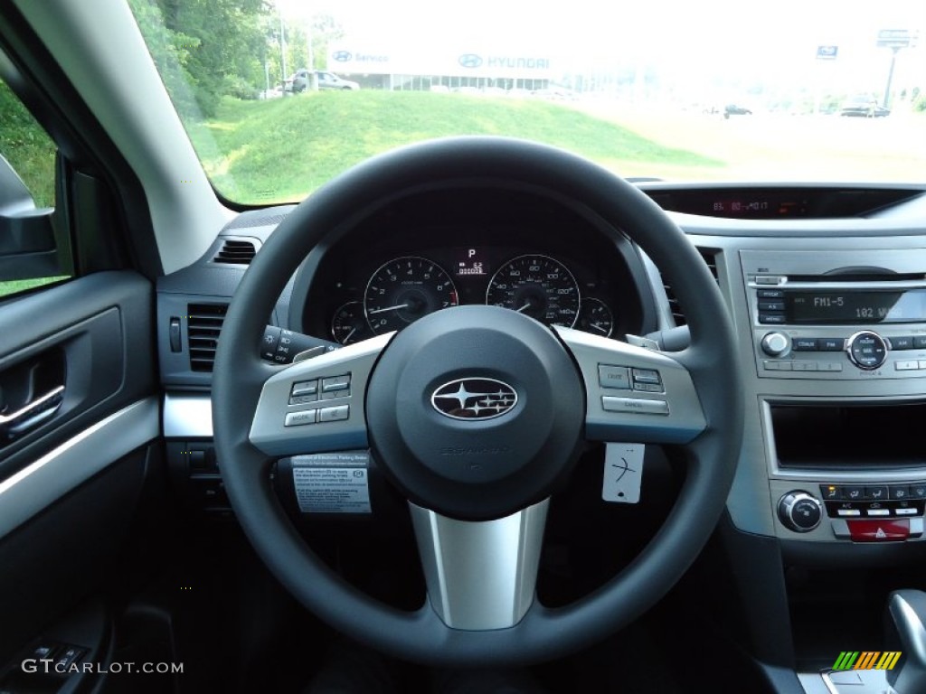 2011 Subaru Legacy 2.5i Off-Black Steering Wheel Photo #52436271