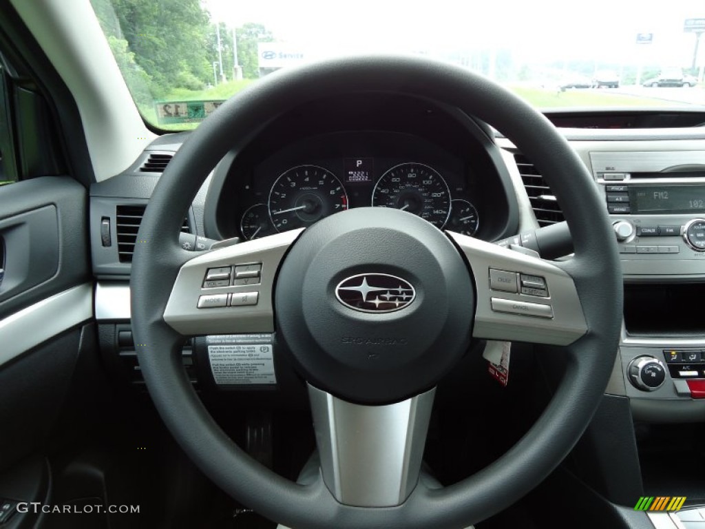 2011 Subaru Legacy 2.5i Off-Black Steering Wheel Photo #52436526
