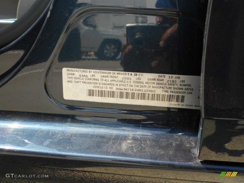 2009 Jetta S Sedan - Blue Graphite Metallic / Art Grey photo #27