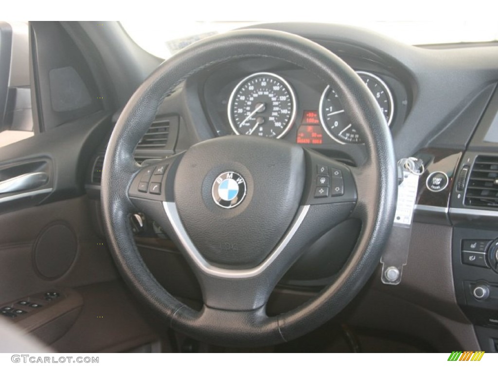 2007 BMW X5 4.8i Tobacco Steering Wheel Photo #52439197