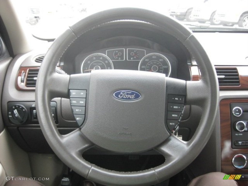 2009 Ford Taurus SEL Medium Light Stone Steering Wheel Photo #52441102