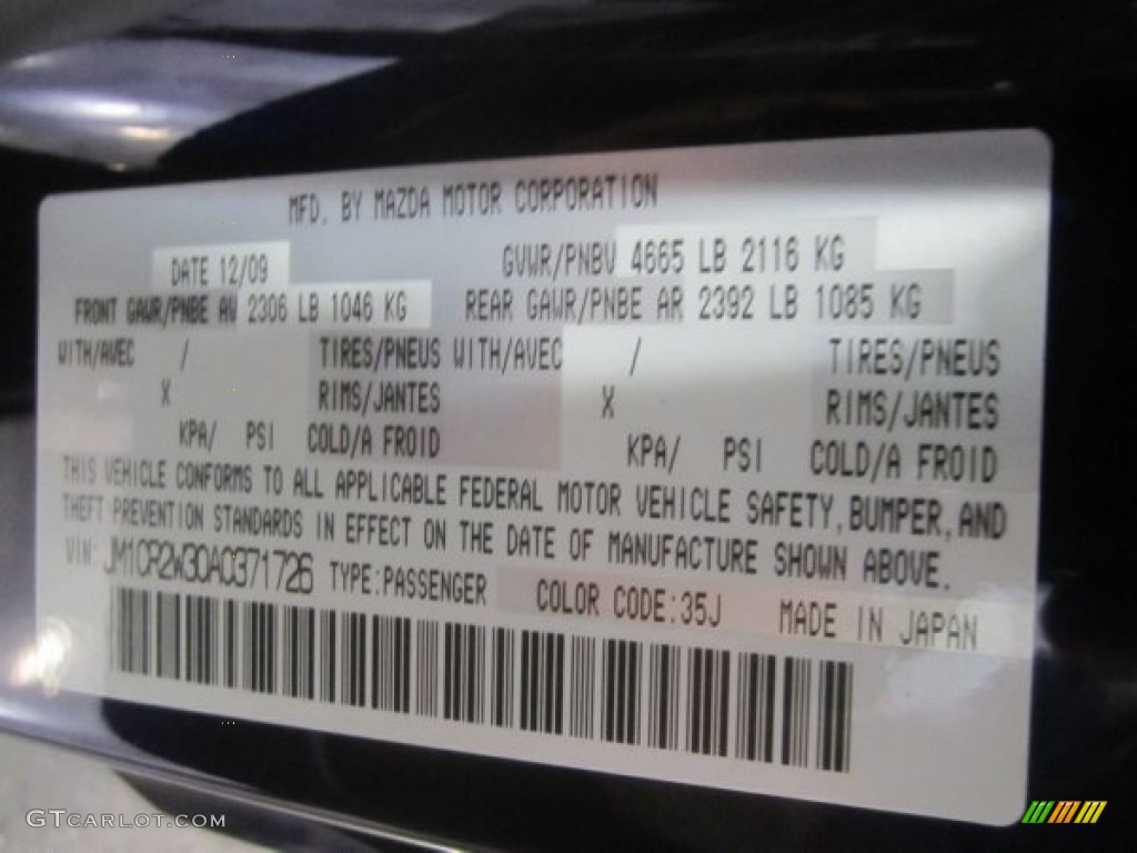 2010 MAZDA5 Sport - Stormy Blue Mica / Black photo #8