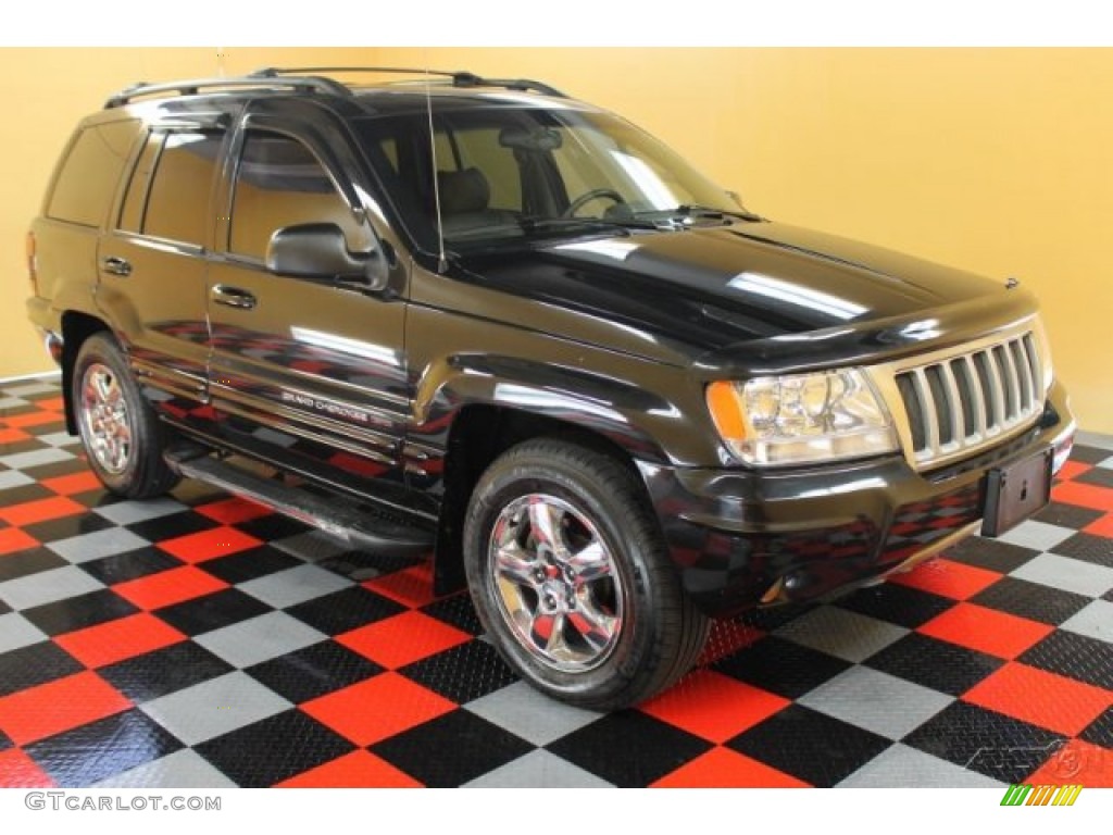 2004 Grand Cherokee Limited 4x4 - Brillant Black Crystal Pearl / Sandstone photo #1