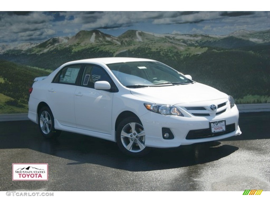 2011 Corolla S - Super White / Dark Charcoal photo #1