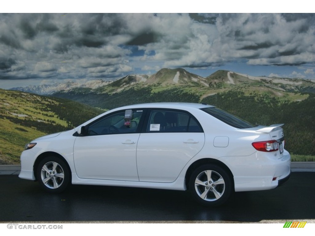 2011 Corolla S - Super White / Dark Charcoal photo #3