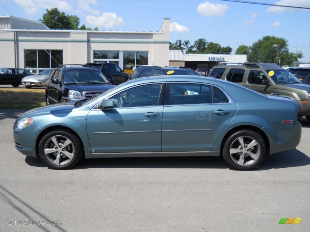 2009 Malibu Hybrid Sedan - Silver Moss Metallic / Titanium photo #15