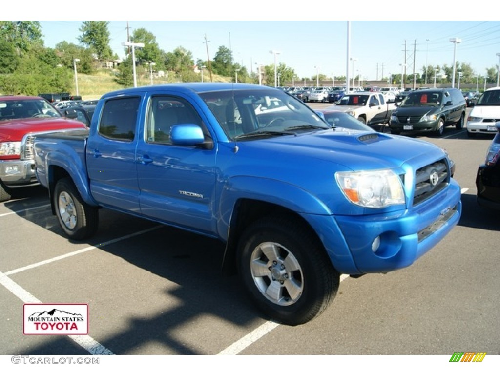 2005 Tacoma V6 TRD Sport Double Cab 4x4 - Speedway Blue / Graphite Gray photo #1