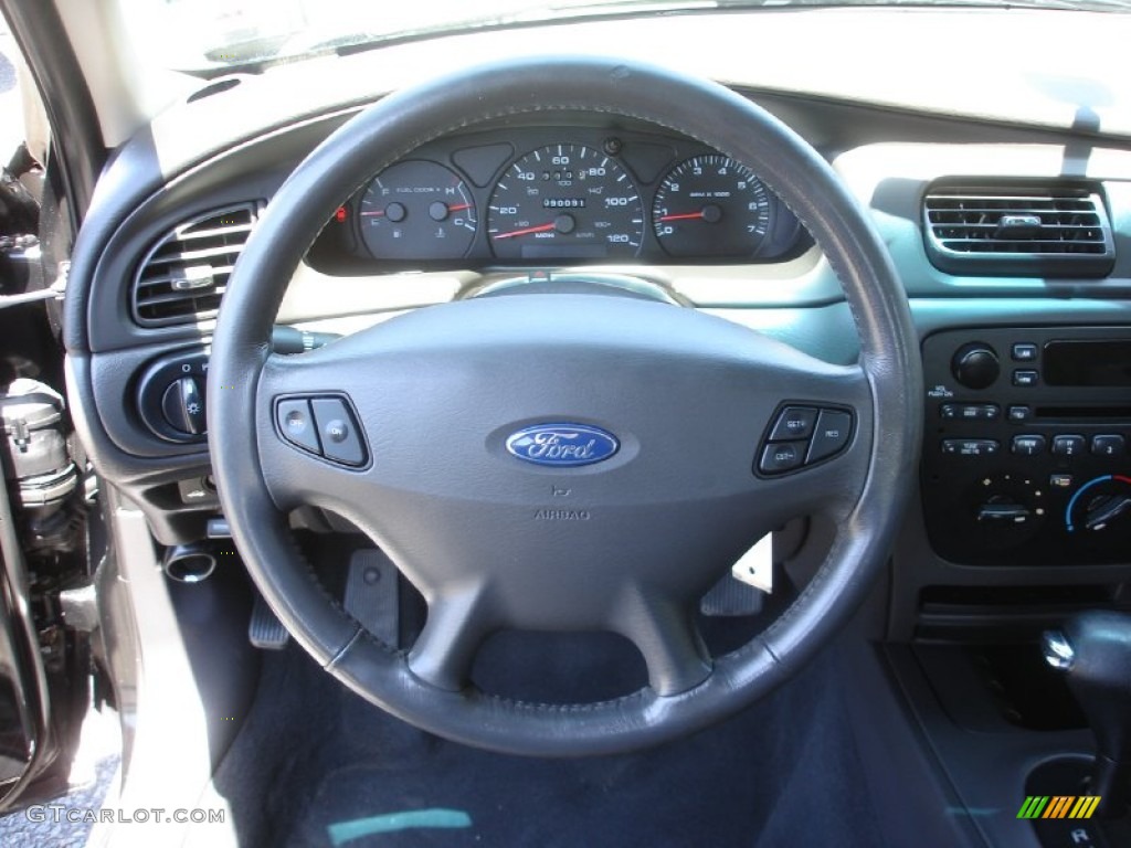 2003 Ford Taurus SES Dark Charcoal Steering Wheel Photo #52447243
