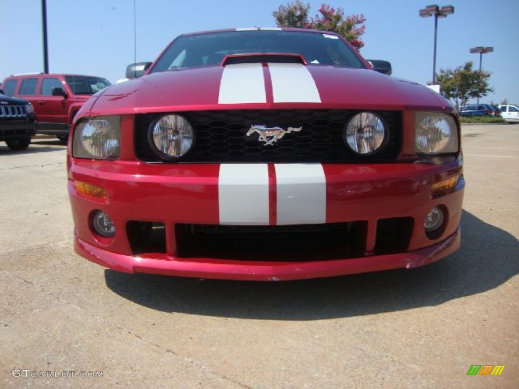2007 Mustang Roush Stage 1 Coupe - Redfire Metallic / Roush Black/Grey photo #8