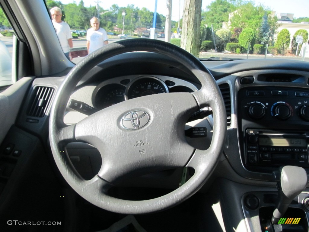 2002 Toyota Highlander 4WD Gray Steering Wheel Photo #52448335