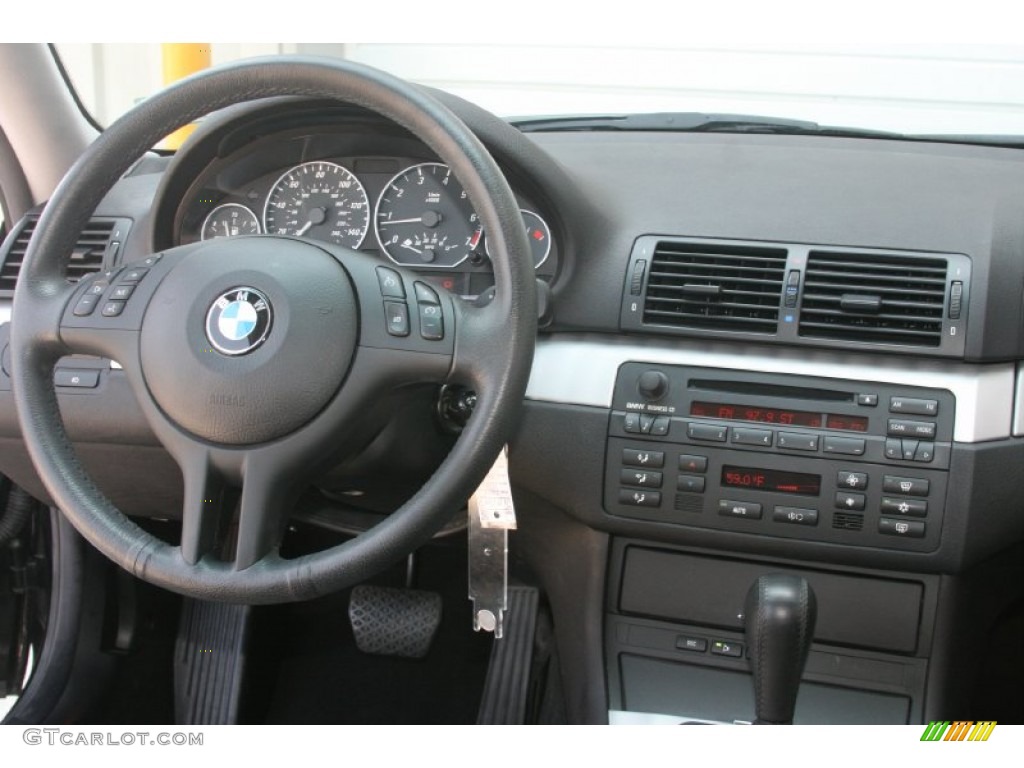 2005 BMW 3 Series 330i Coupe Black Dashboard Photo #52450093