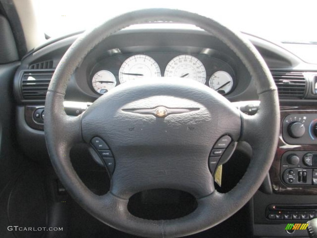 2004 Chrysler Sebring Limited Sedan Dark Slate Gray Steering Wheel Photo #52450147