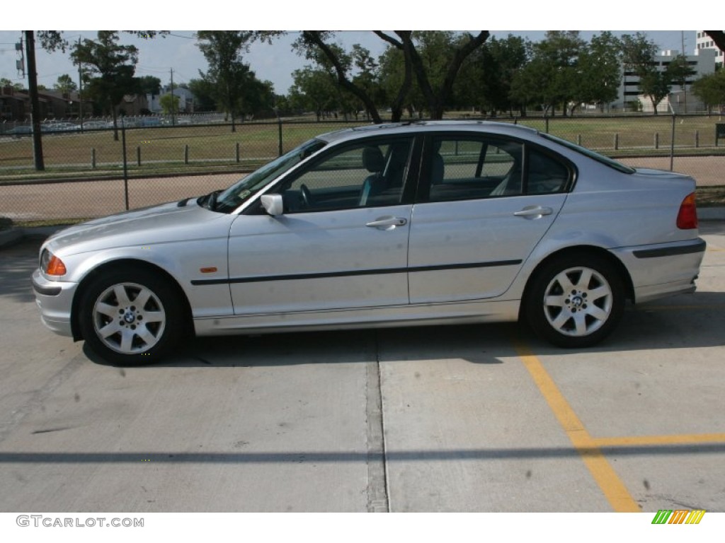 1999 3 Series 323i Sedan - Titanium Silver Metallic / Grey photo #3