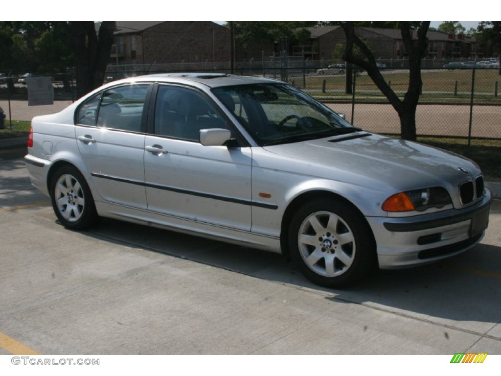 1999 3 Series 323i Sedan - Titanium Silver Metallic / Grey photo #4