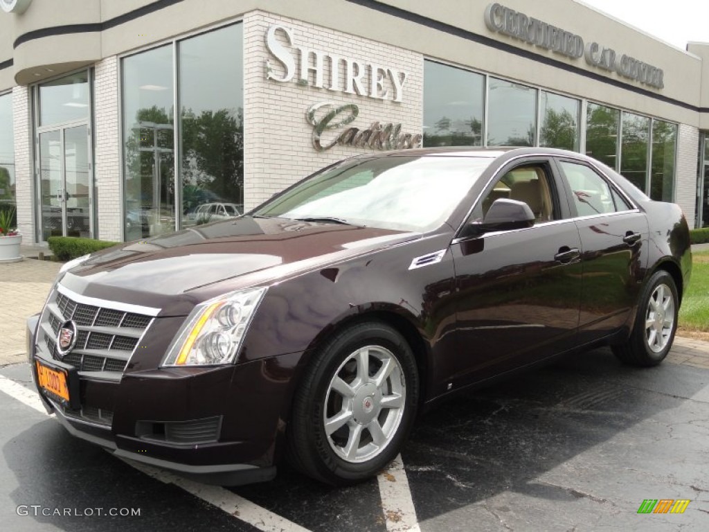 2009 CTS Sedan - Black Cherry / Cashmere/Cocoa photo #1