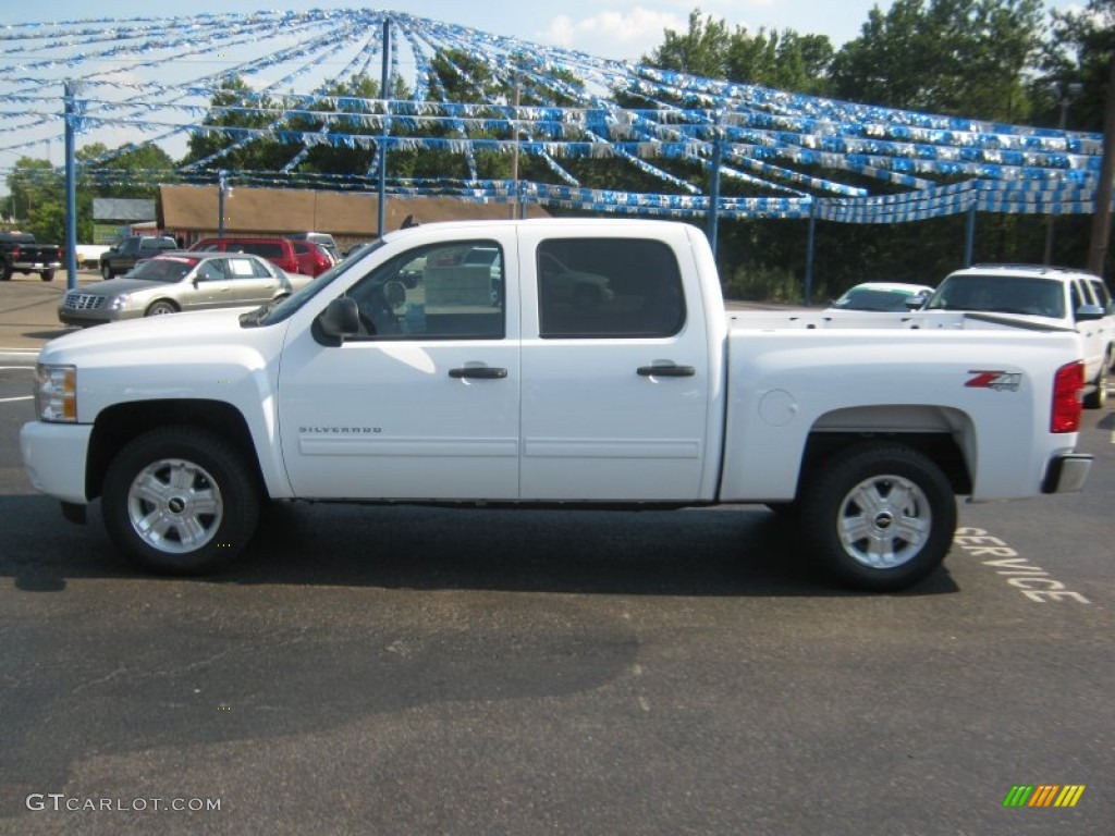 2011 Silverado 1500 LT Crew Cab 4x4 - Summit White / Light Cashmere/Ebony photo #2