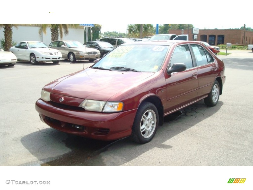 1999 Sentra GXE - Aztec Red / Gray photo #7