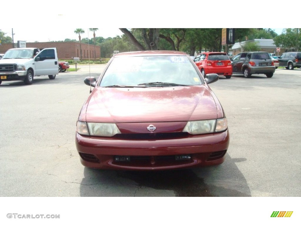 1999 Sentra GXE - Aztec Red / Gray photo #8