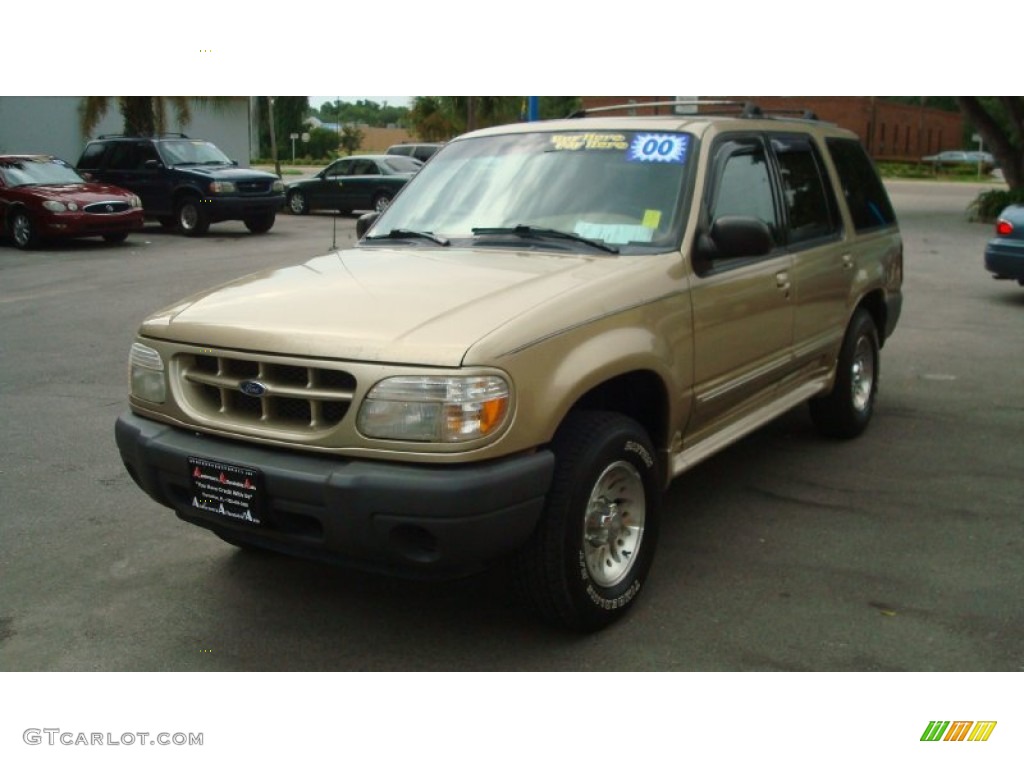 2000 Explorer XLS - Harvest Gold Metallic / Medium Prairie Tan photo #7