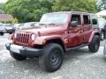 2010 Red Rock Crystal Pearl Jeep Wrangler Unlimited Sahara 4x4  photo #1