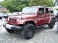 Red Rock Crystal Pearl 2010 Jeep Wrangler Unlimited Sahara 4x4 Exterior