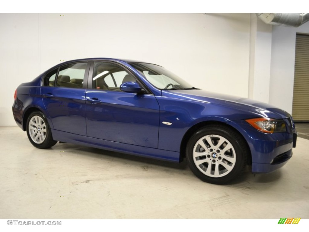 2007 3 Series 328i Sedan - Montego Blue Metallic / Beige photo #2