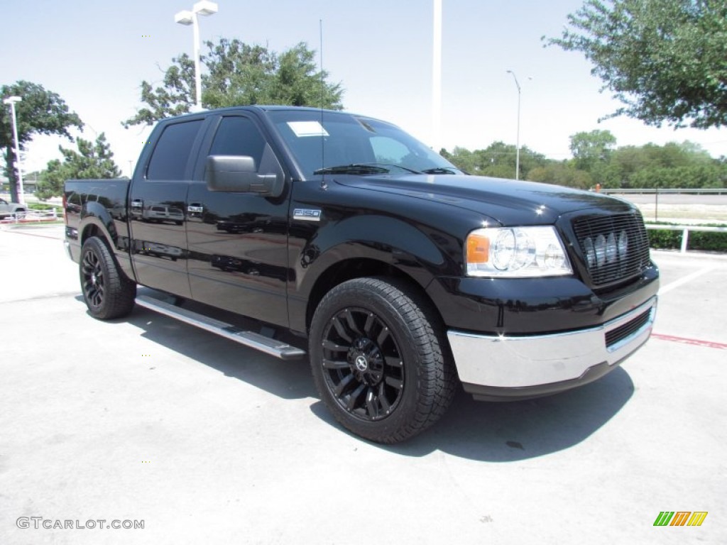 2006 F150 XLT SuperCrew - Black / Black photo #7