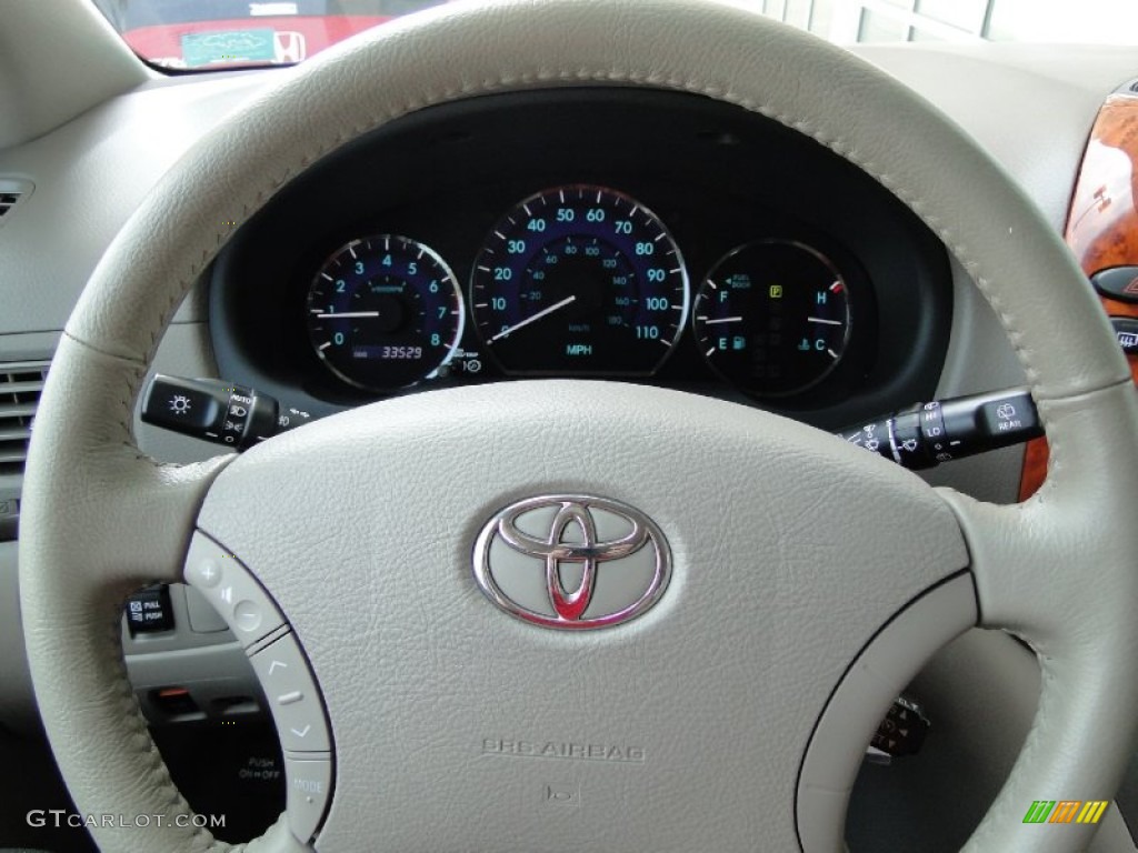 2010 Toyota Sienna XLE Taupe Steering Wheel Photo #52462553