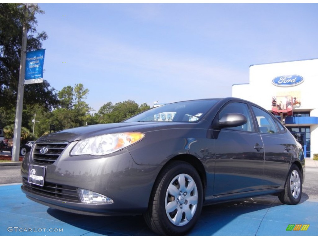 2007 Elantra GLS Sedan - Carbon Gray / Gray photo #1