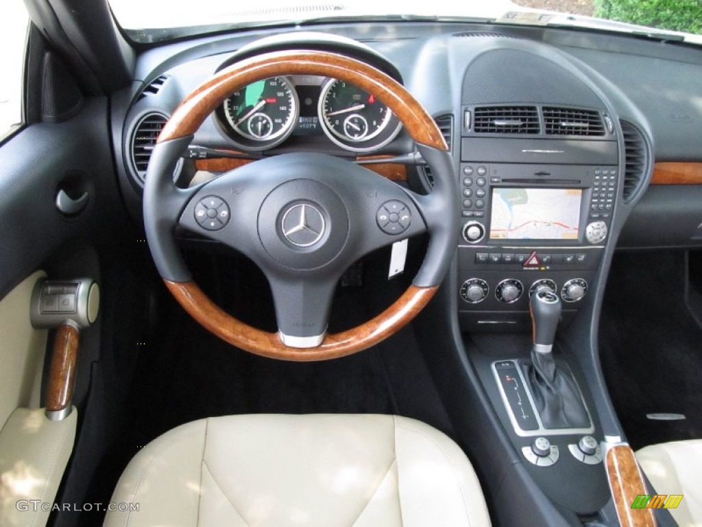 2011 Mercedes-Benz SLK 300 Roadster Beige Dashboard Photo #52465871