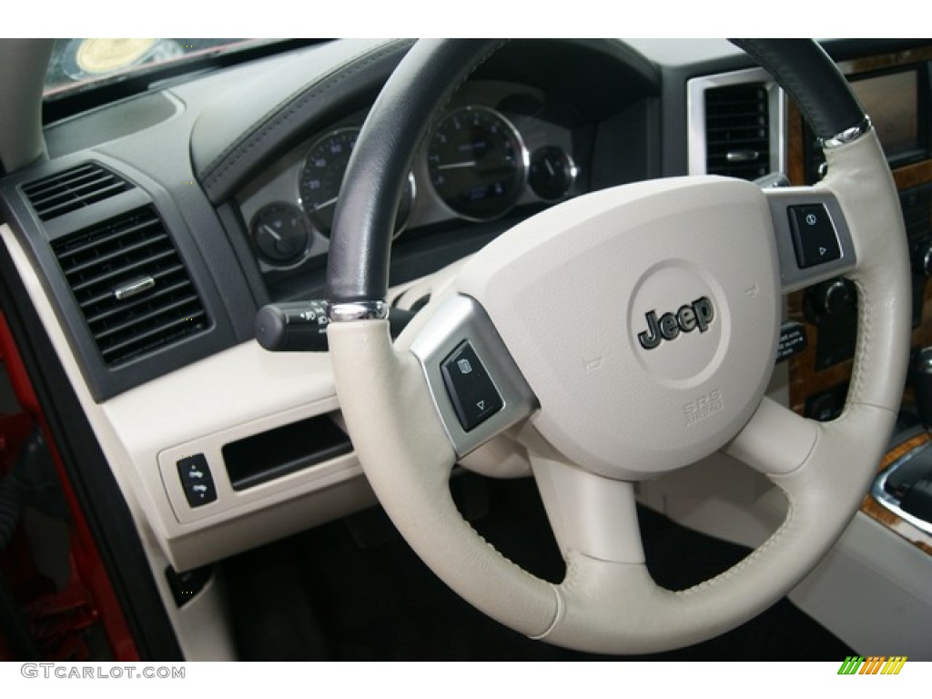 2010 Jeep Grand Cherokee Limited 4x4 Dark Slate Gray/Light Graystone Steering Wheel Photo #52466726