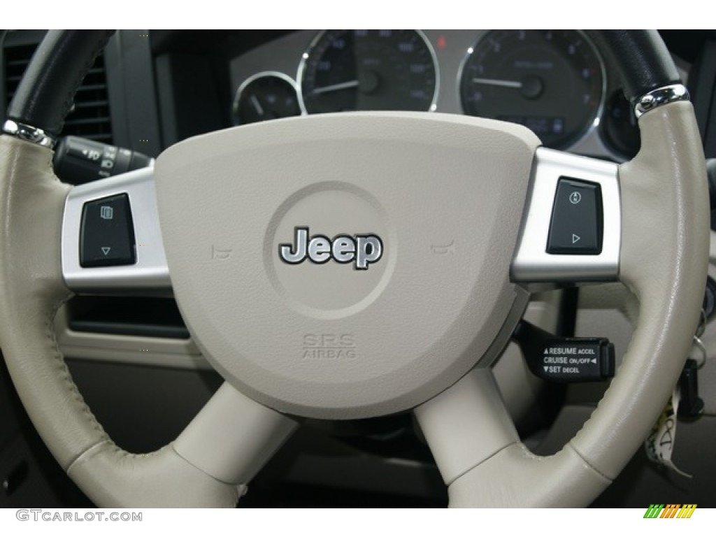 2010 Jeep Grand Cherokee Limited 4x4 Dark Slate Gray/Light Graystone Steering Wheel Photo #52466753