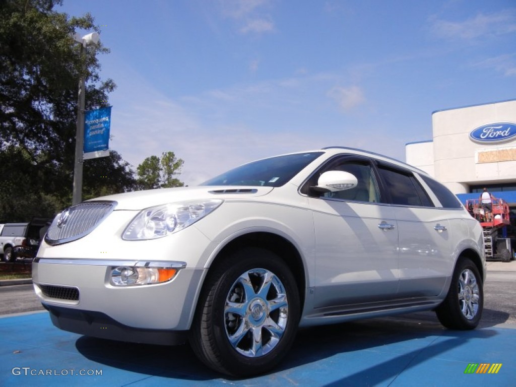 2008 Enclave CXL - White Diamond Tri Coat / Cashmere/Cocoa photo #1