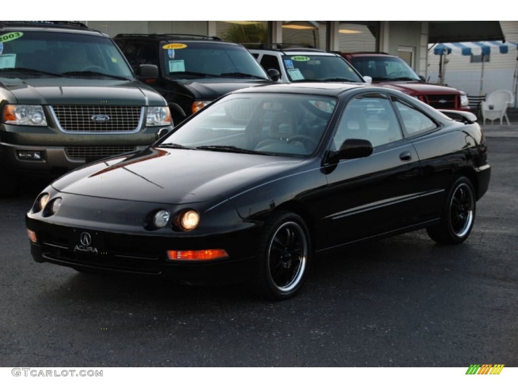 1997 Integra LS Coupe - Flamenco Black Pearl Metallic / Beige photo #2