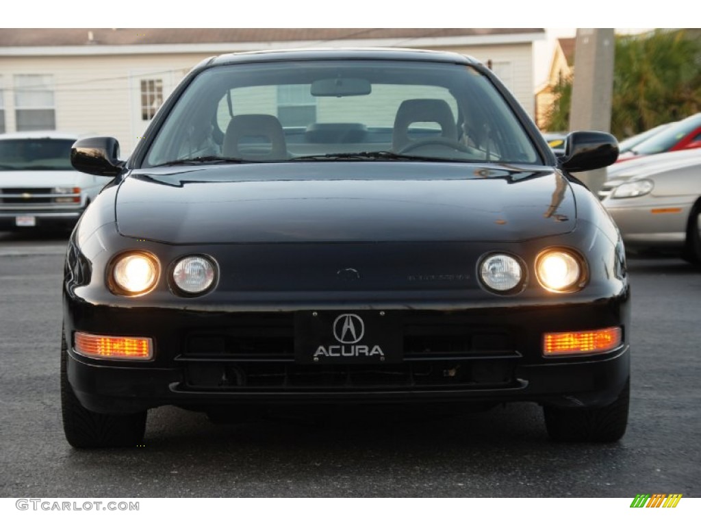 1997 Integra LS Coupe - Flamenco Black Pearl Metallic / Beige photo #5