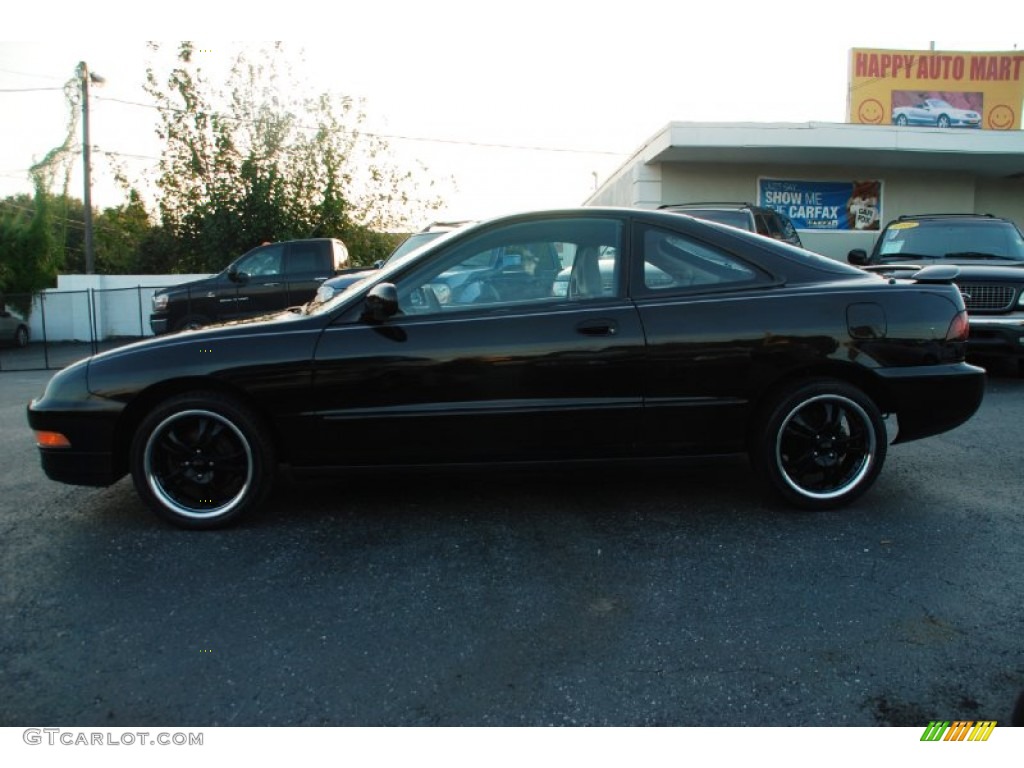 1997 Integra LS Coupe - Flamenco Black Pearl Metallic / Beige photo #9