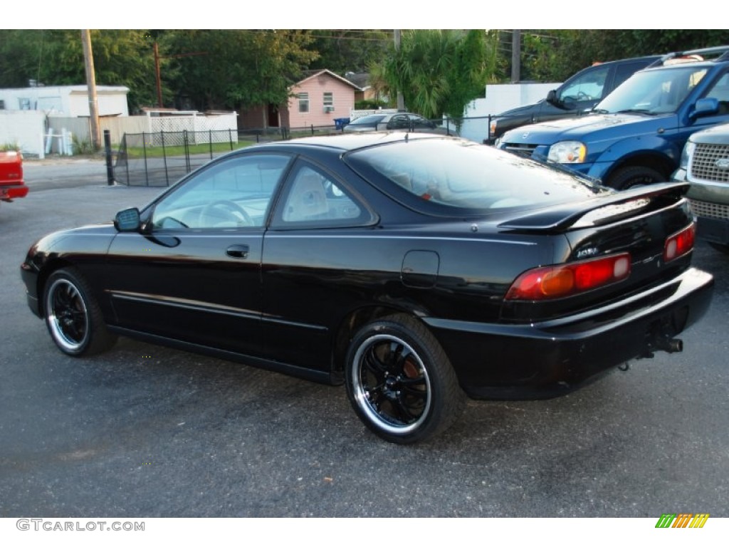 1997 Integra LS Coupe - Flamenco Black Pearl Metallic / Beige photo #10