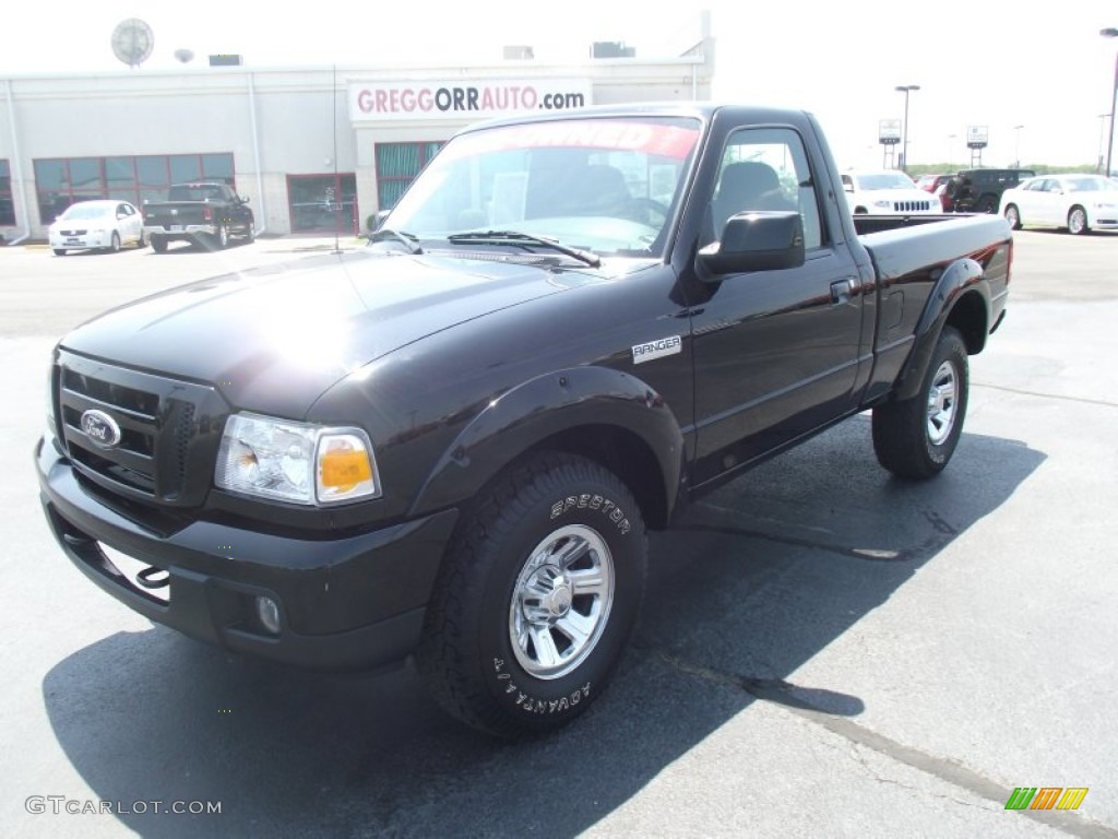 2007 Ranger Sport Regular Cab 4x4 - Black / Medium Dark Flint photo #1